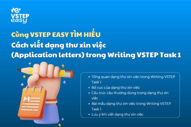Cách viết dạng thư xin việc (Application letters) trong Writing VSTEP Task 1 chi tiết