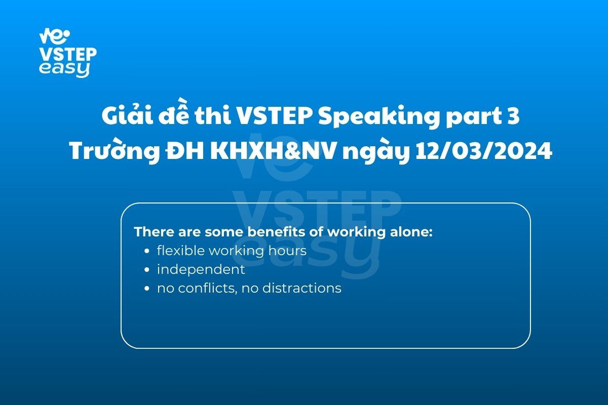 Đề thi VSTEP Speaking USSH part 3