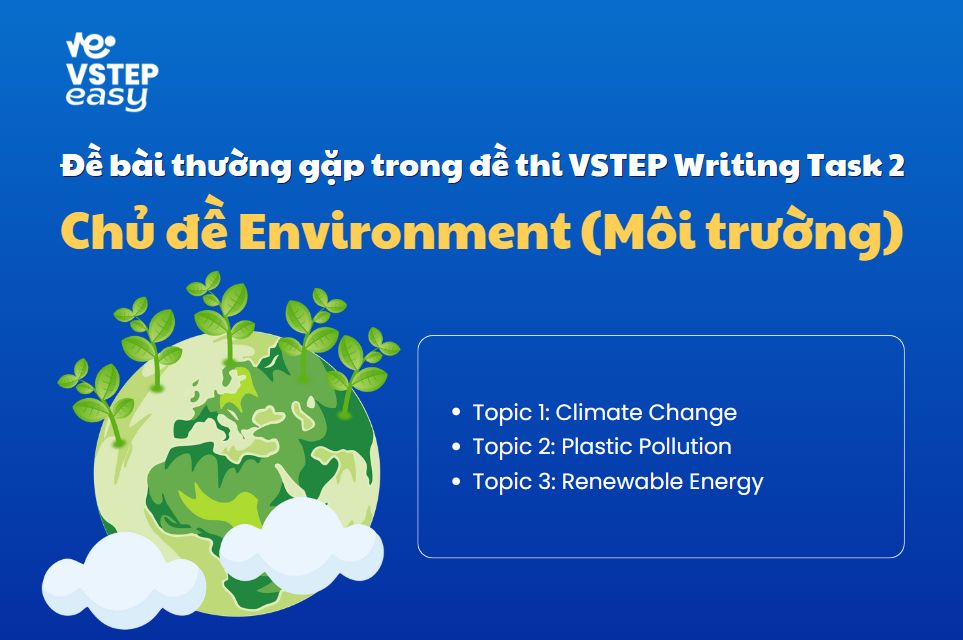 Câu hỏi thường gặp Writing Task 2 chủ đề Environment (Môi trường)