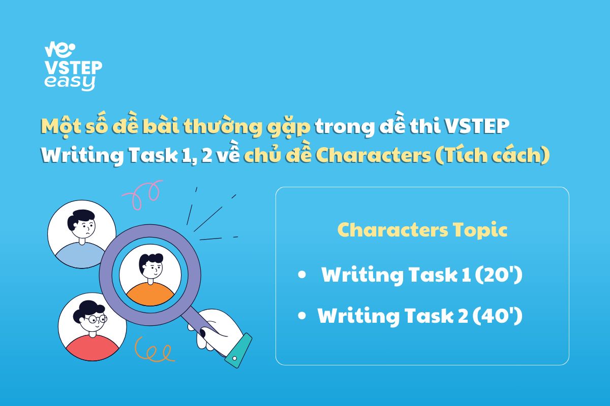Đề bài thường gặp trong đề thi VSTEP Writing chủ đề Characters