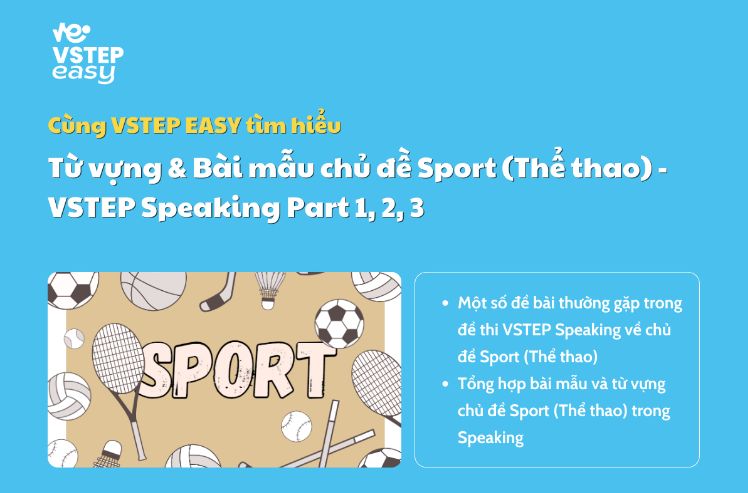 Từ vựng & Bài mẫu chủ đề Sport (Thể thao) - VSTEP Speaking Part 1, 2, 3