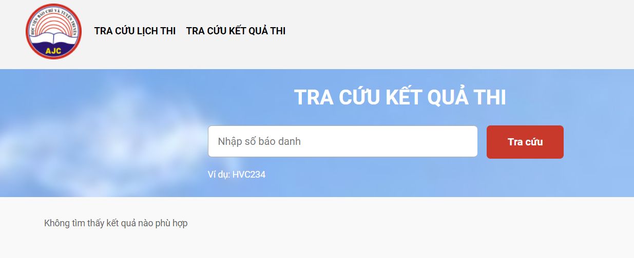 Tra cứu kết quả thi tại Học viện Báo chí và Tuyên truyền