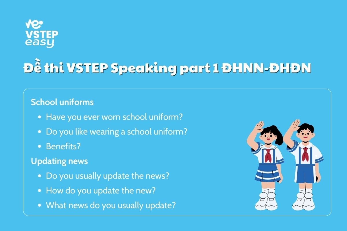 Đề thi VSTEP Speaking Part 1 trường Đại học Ngoại ngữ - ĐHĐN