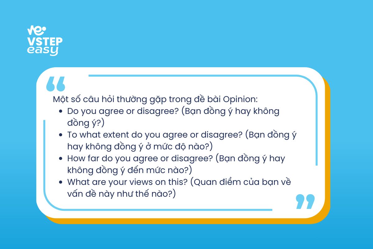 Cách nhận diện bài Opinion essay