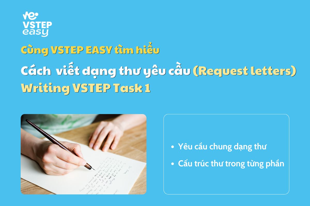 Cách viết dạng thư yêu cầu Writing VSTEP Task 1