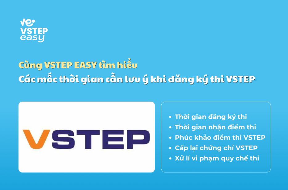 Các mốc thời gian cần lưu ý khi đăng ký thi VSTEP