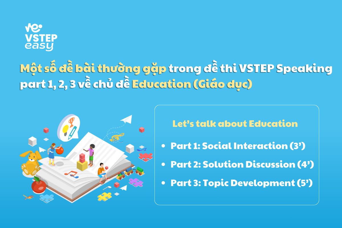 Đề bài thường gặp trong đề thi VSTEP Speaking chủ đề Education