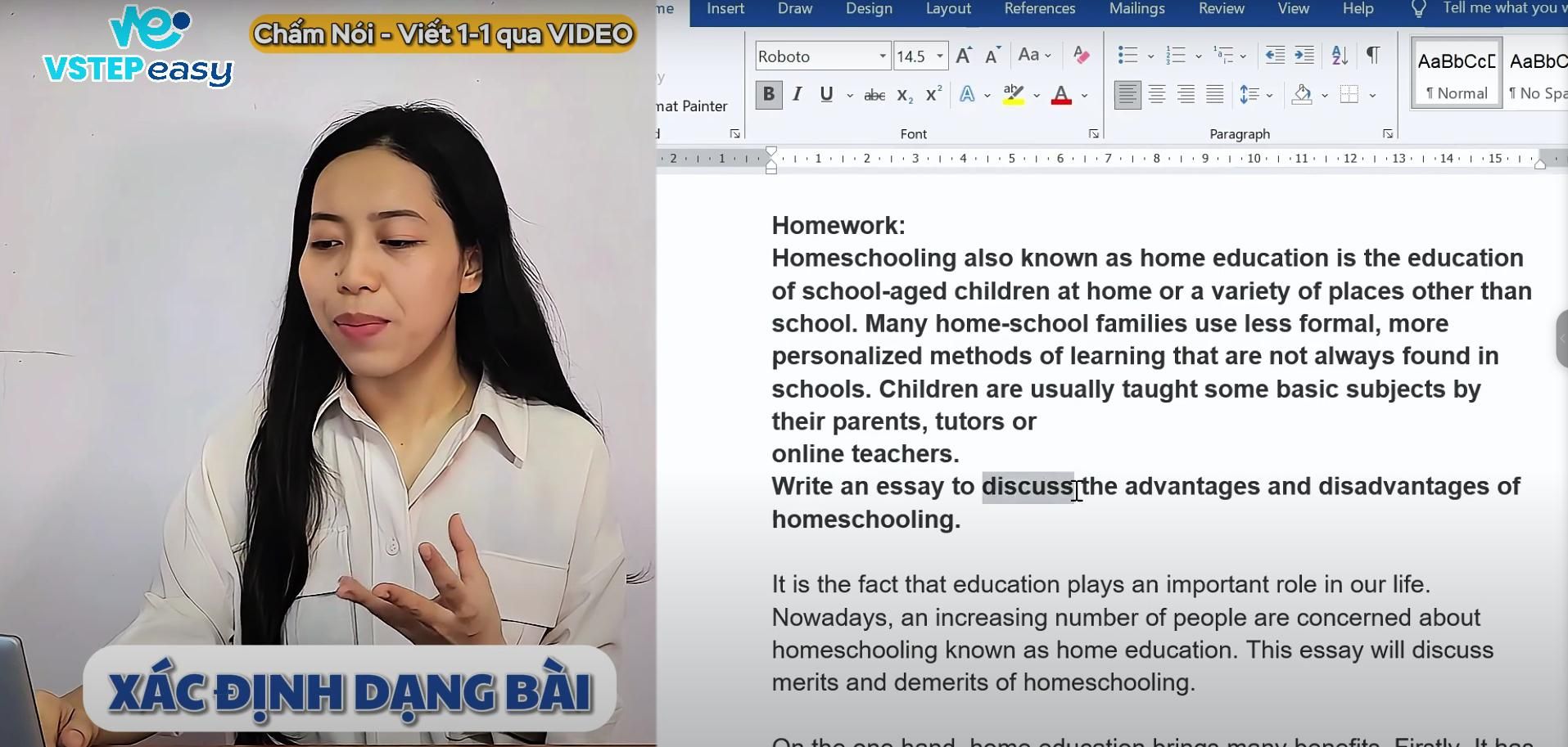 Chấm chữa nói viết 1:1 qua VIDEO tại VSTEP EASY
