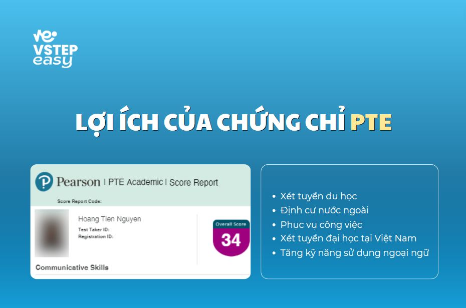 Lợi ích khi sở hữu chứng chỉ PTE