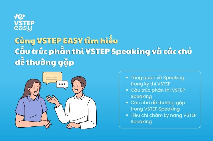 Cấu trúc phần thi VSTEP Speaking và các chủ đề thường gặp