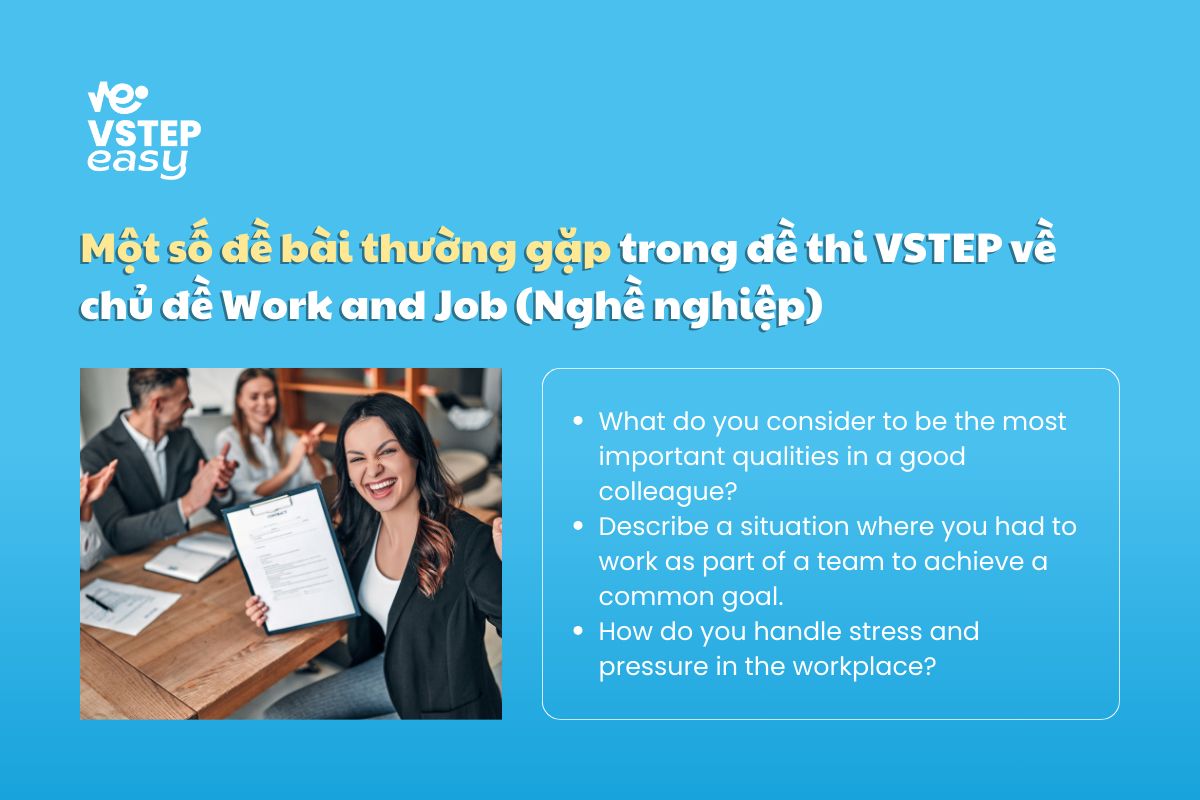 Một số đề bài thường gặp trong đề thi VSTEP về chủ đề Work and Job (nghề nghiệp)