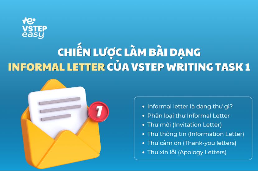 Chiến lược làm bài dạng Informal Letter của VSTEP Writing Task 1