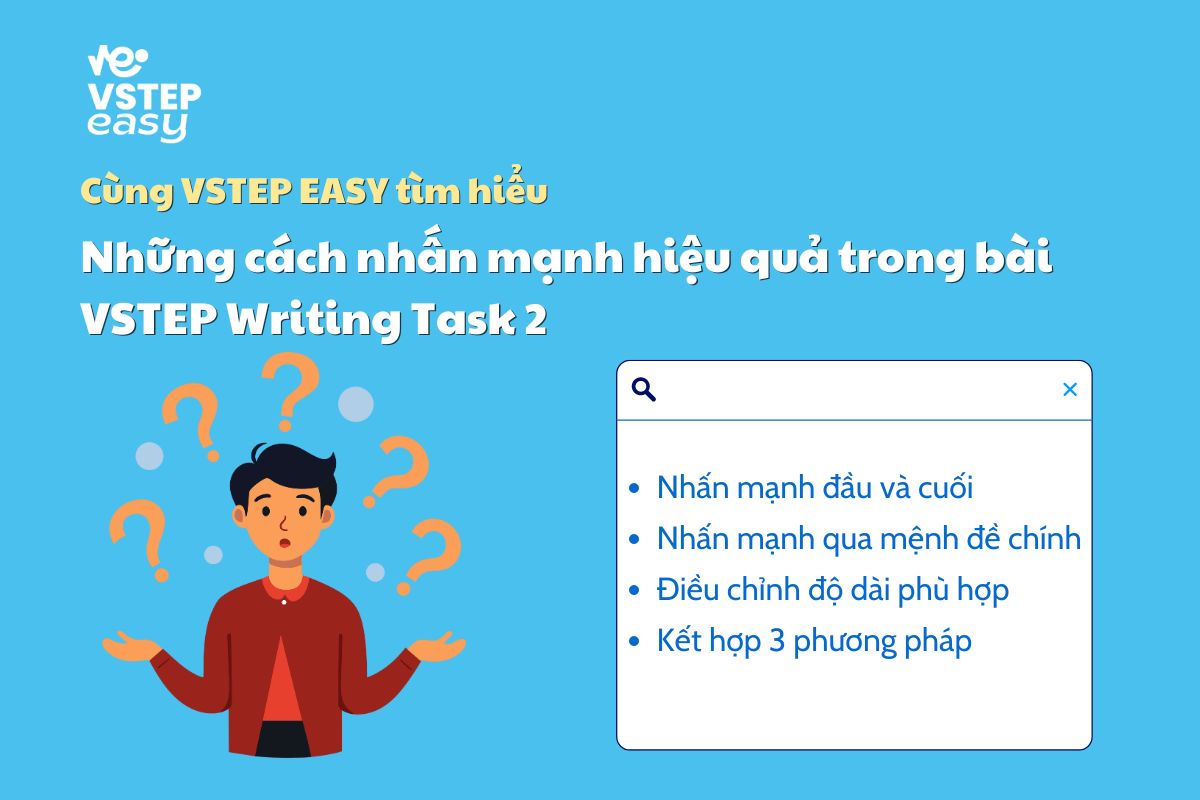 Những cách nhấn mạnh hiệu quả trong bài VSTEP Writing Task 2