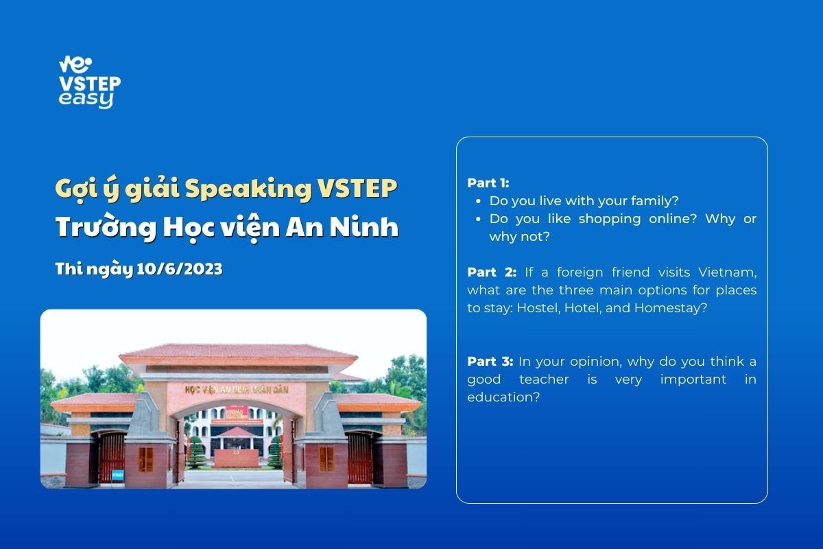 Chữa Đề Speaking VSTEP Học viện An Ninh 10/6/2023