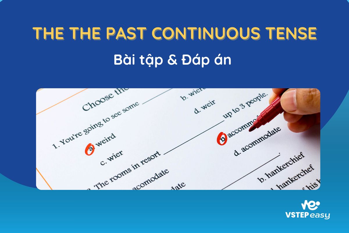 Bài tập có đáp án về thì quá khứ tiếp diễn 
