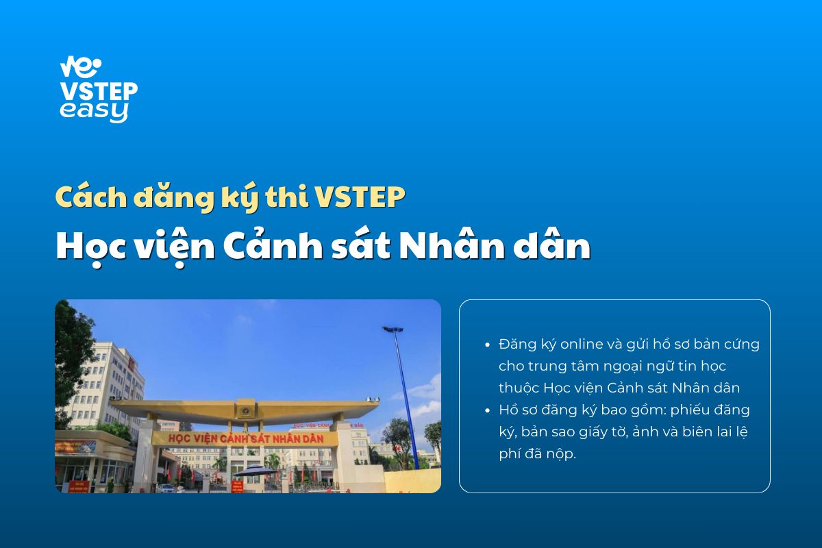Cách đăng ký dự thi VSTEP Học viện Cảnh sát nhân dân