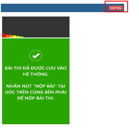 Thí sinh hoàn thành bài thi của mình