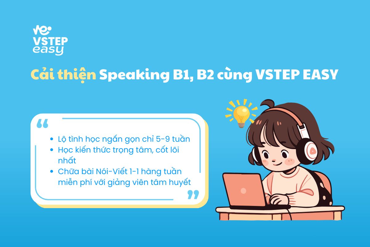 Cải thiện Speaking B1, B2 cùng VSTEP EASY