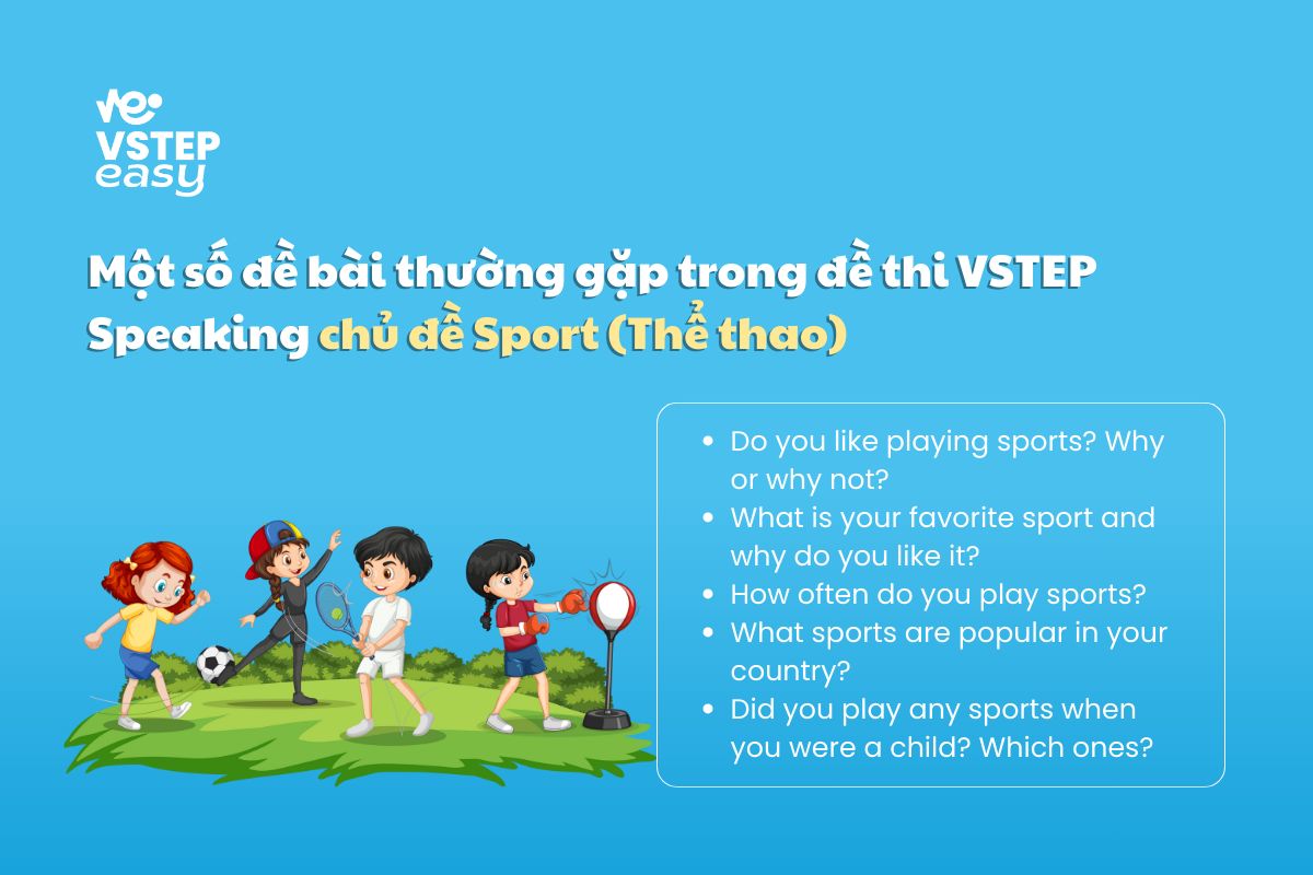 Một số đề bài thường gặp trong đề thi VSTEP về chủ đề Sport (Thể thao)