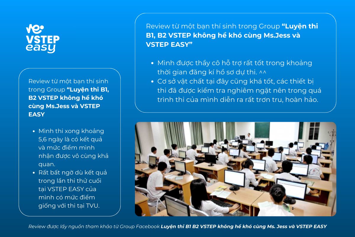 Review của thí sinh thi VSTEP tại TVU
