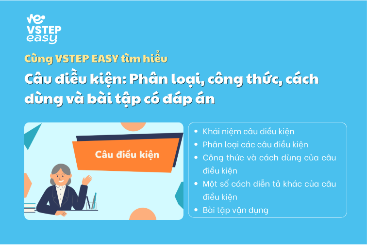 Câu điều kiện: Phân loại, công thức, cách dùng và bài tập có đáp án