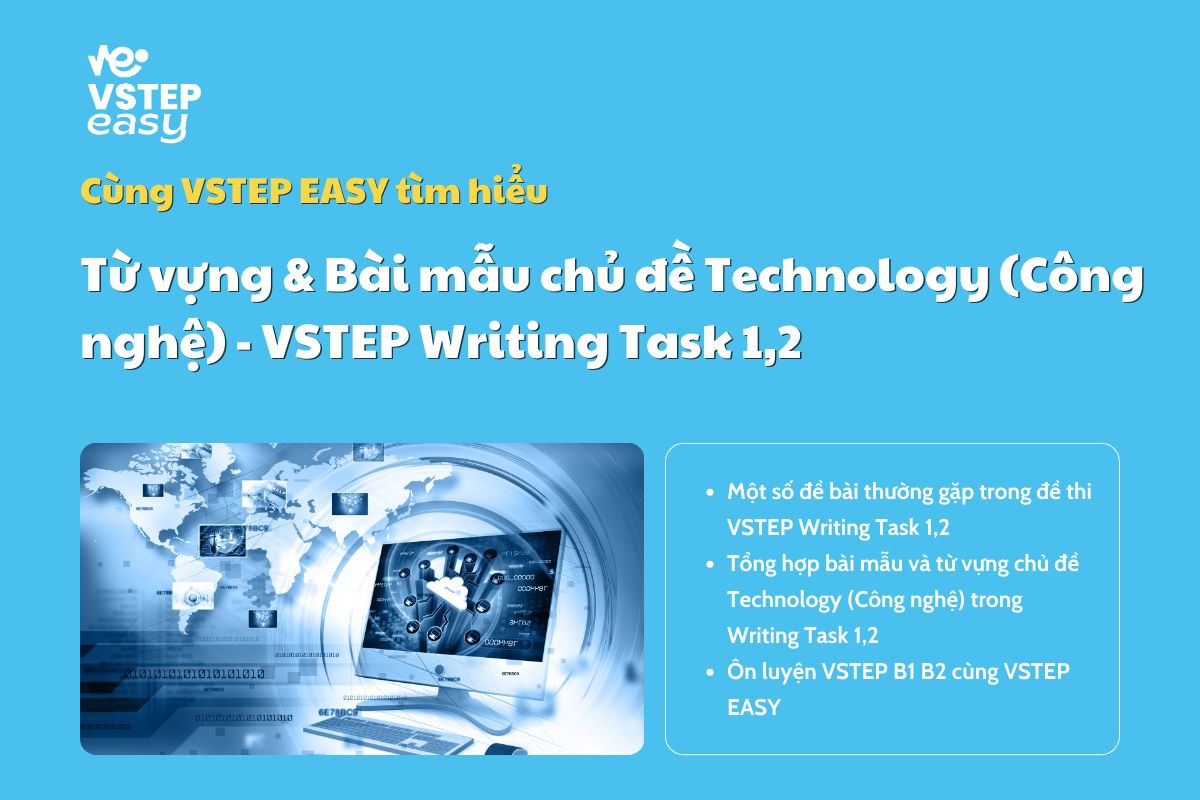 Technology (Công nghệ) - Từ vựng & Bài mẫu VSTEP Writing Task 1 và Task 2