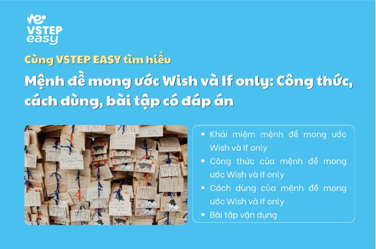 Mệnh đề mong ước Wish và If only: Công thức, cách dùng, bài tập có đáp án