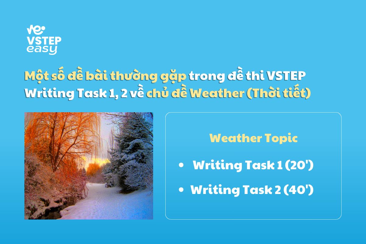 Đề bài thường gặp trong đề thi VSTEP Writing chủ đề Weather
