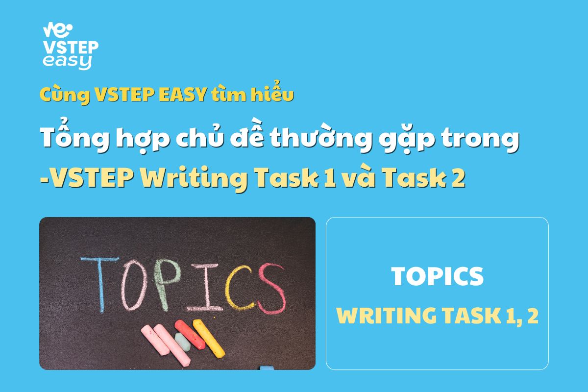 VSTEP Writing Topic: Tổng hợp chủ đề thường gặp trong Task 1 và Task 2