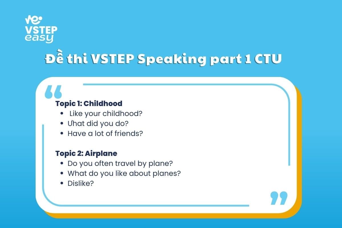 Giải đề thi VSTEP Speaking part 1 Trường Đại học Cần Thơ ngày 23/02/2024
