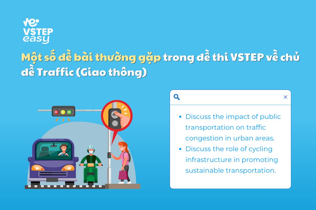 Một số đề bài thường gặp trong đề thi VSTEP về chủ đề Traffic (Giao thông)