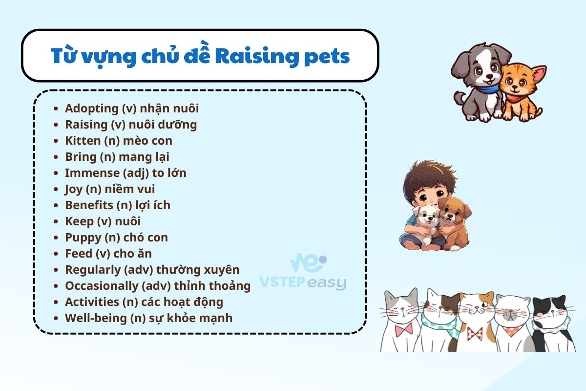 Từ vựng VSTEP Speaking P1 raising pets