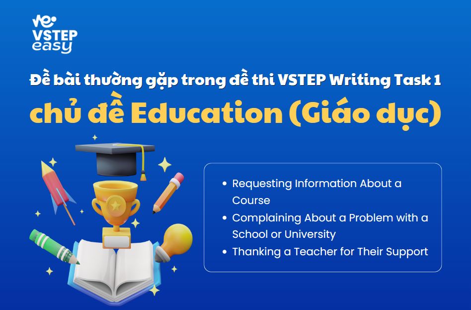 Đề bài thường gặp trong đề thi VSTEP Writing Task 1 chủ đề chủ đề Education (Giáo dục)