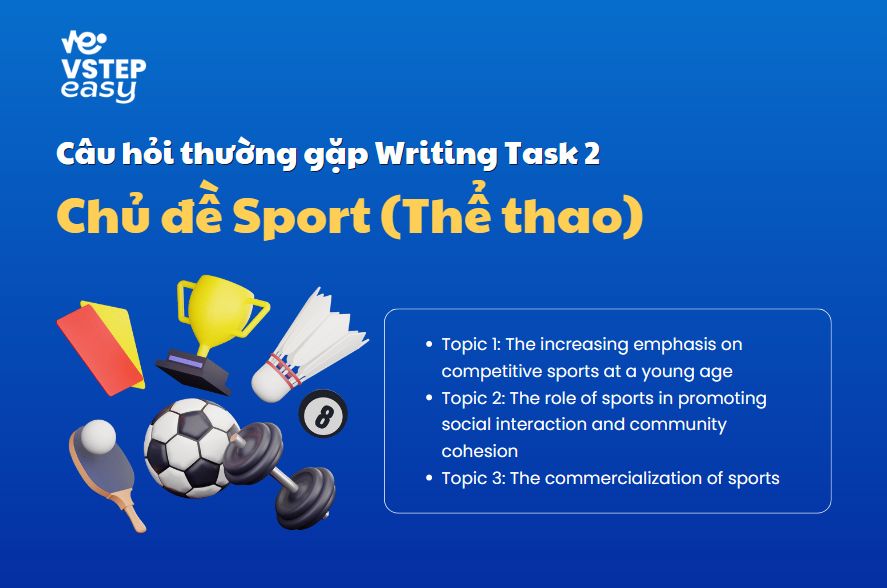 Đề bài thường gặp trong đề thi VSTEP Writing Task 2 chủ đề Sports