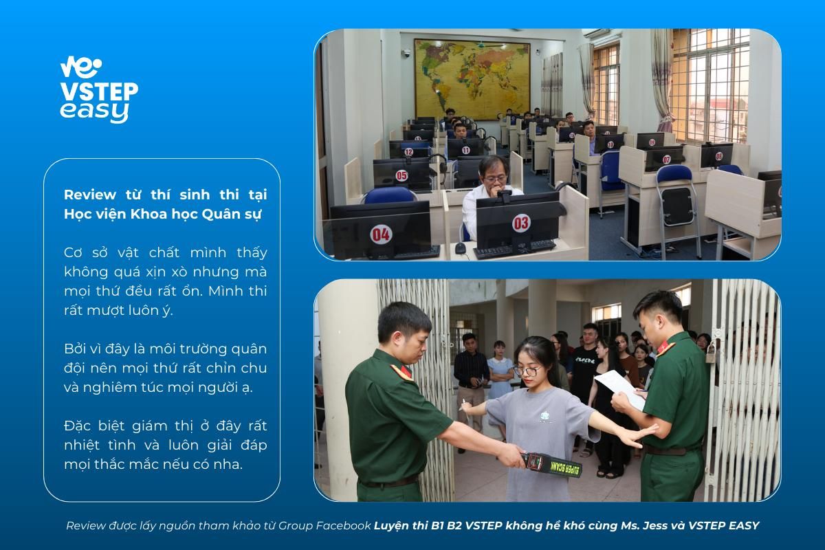 Review từ thí sinh thi tại Học viện Khoa học Quân sự