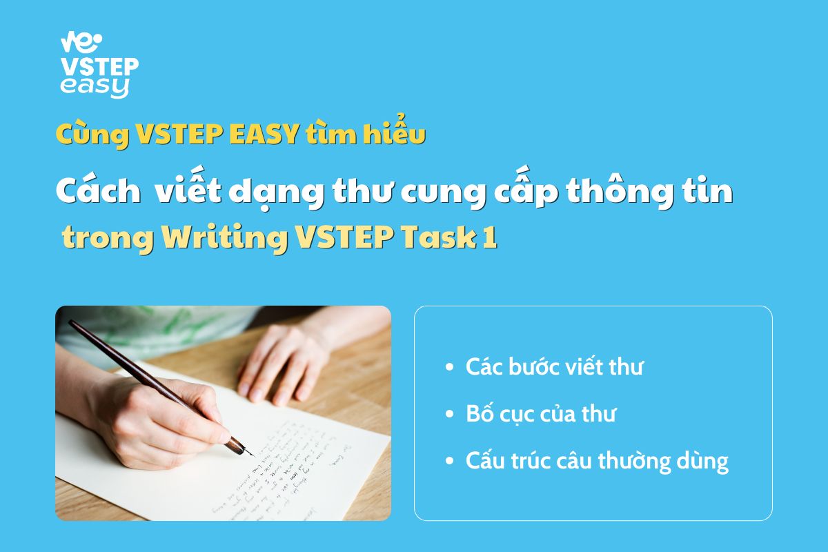Cách viết dạng thư cung cấp thông tin Writing VSTEP Task 1