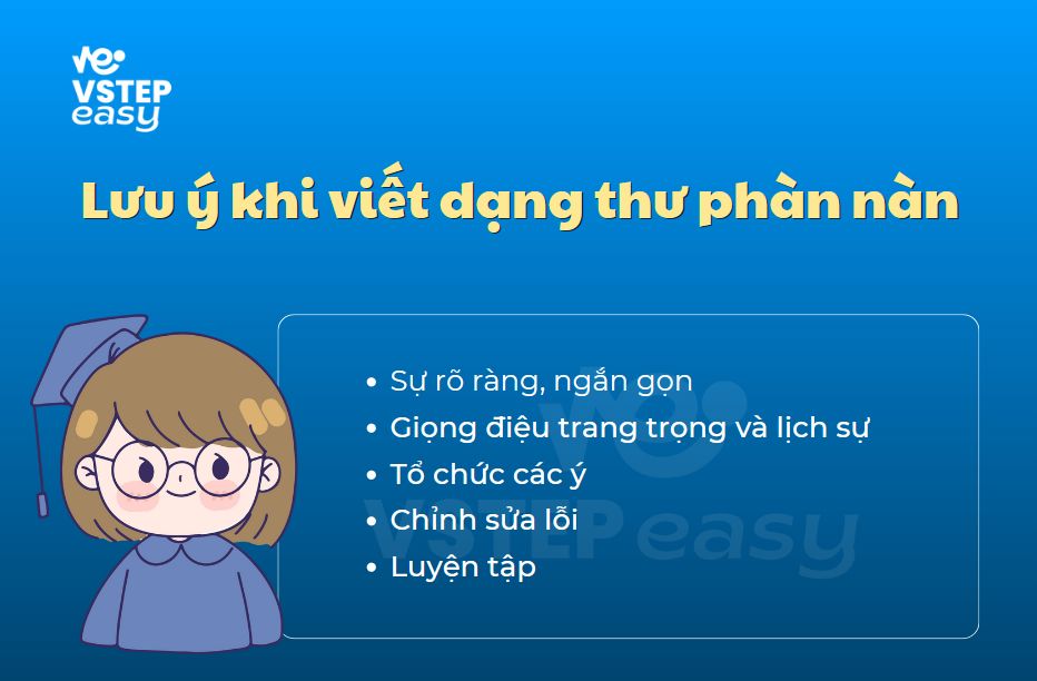 Lưu ý khi viết dạng thư phàn nàn