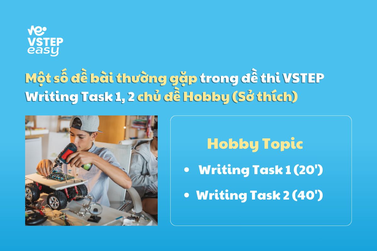 Đề bài thường gặp trong đề thi VSTEP Writing chủ đề Hobby