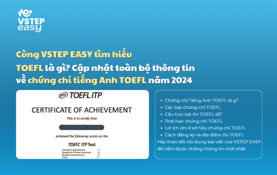 TOEFL là gì? Cập nhật toàn bộ thông tin về chứng chỉ tiếng Anh TOEFL