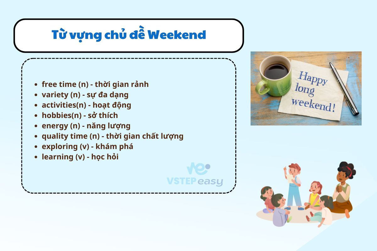 Từ vựng Part 1 Weekend