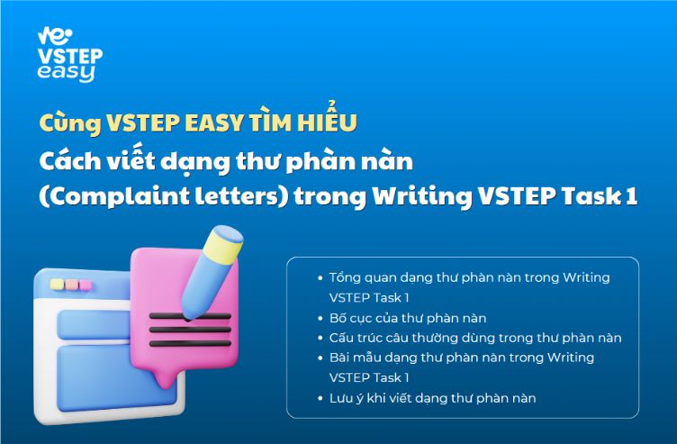 Cách viết dạng thư phàn nàn (Complaint letters) trong Writing VSTEP Task 1 chi tiết