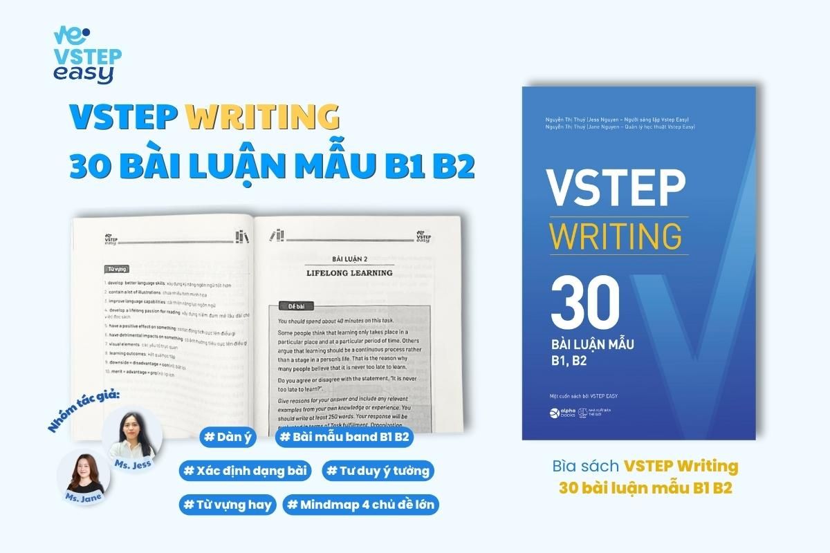Sách VTSEP Writing 30 bài luận mẫu B1, B2