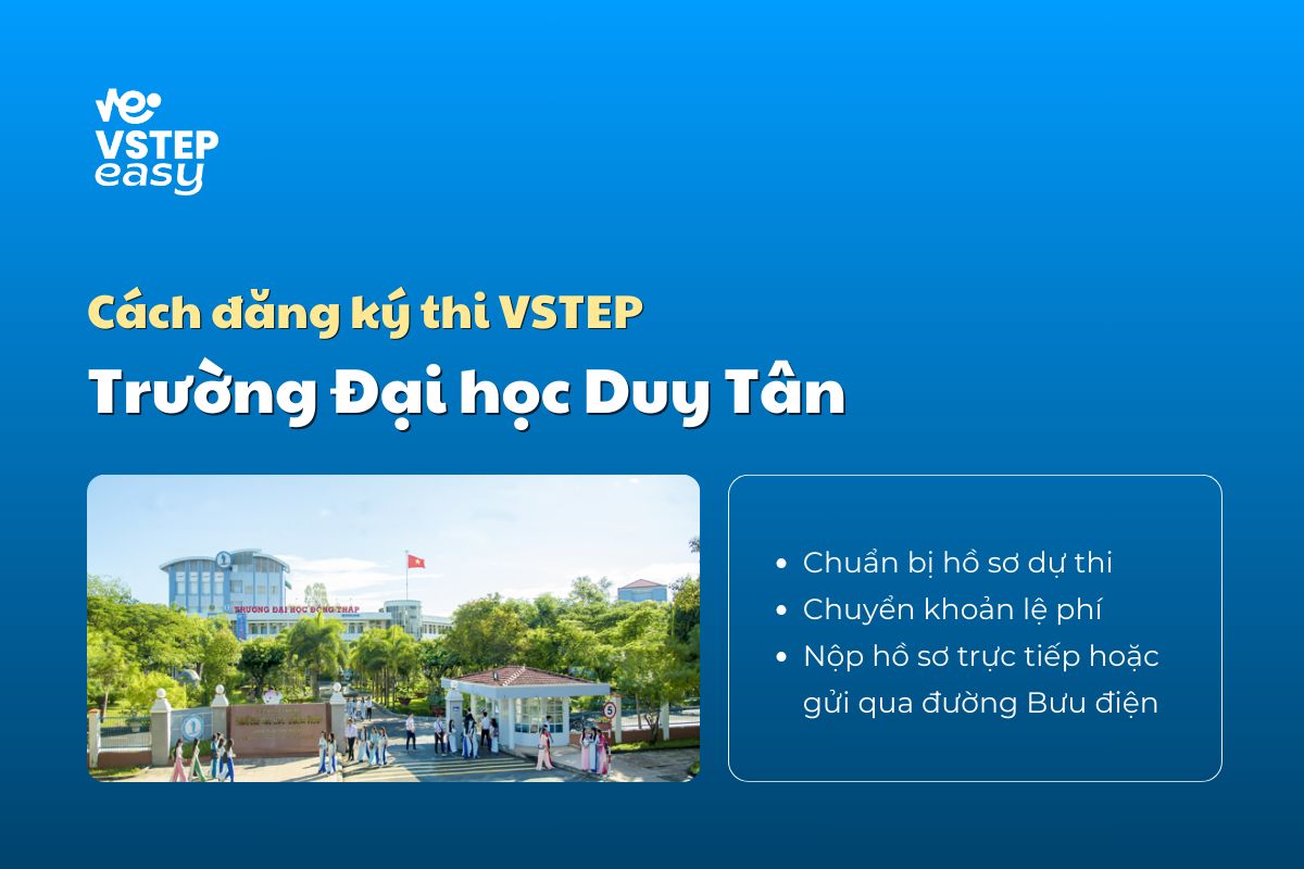 Cách đăng ký thi VSTEP Trường Đại học Duy Tân