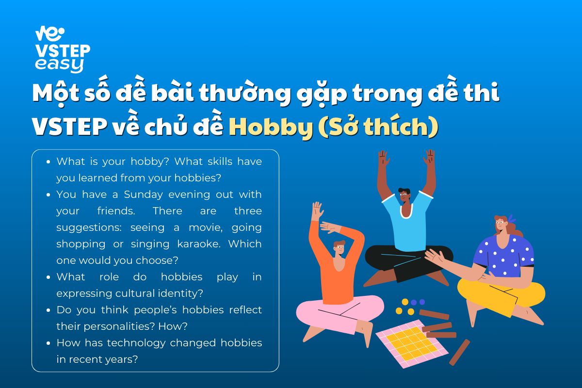Một số câu hỏi thường gặp trong VSTEP thuộc chủ đề Hobby